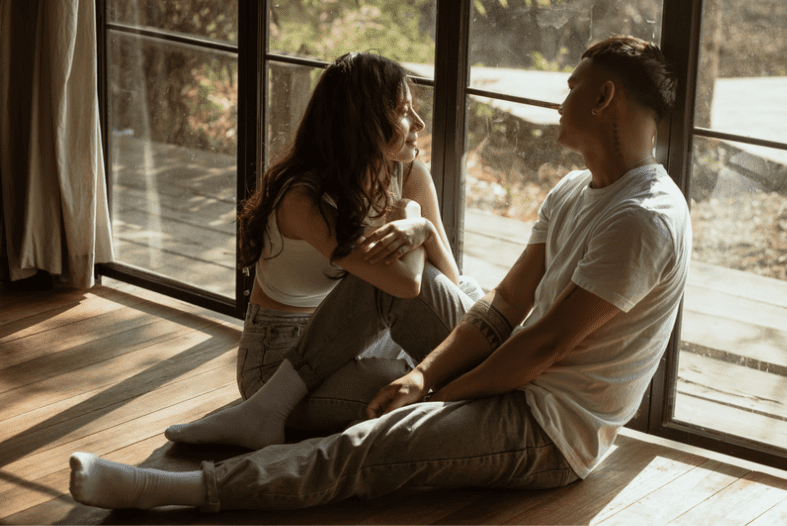 couple talking