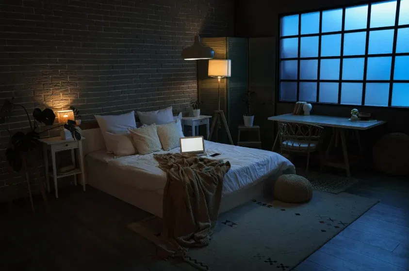 dark bedroom