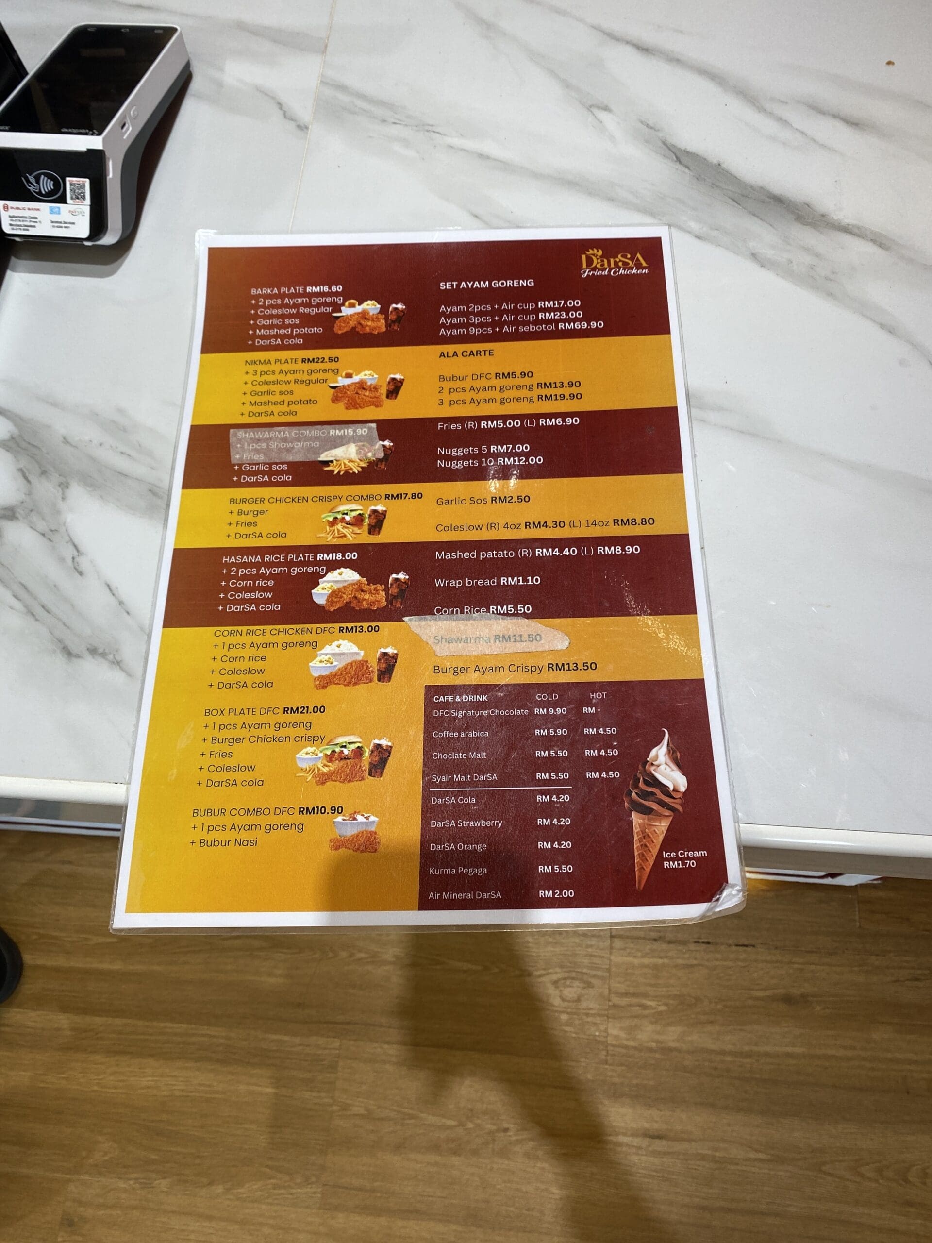 DFC Menu