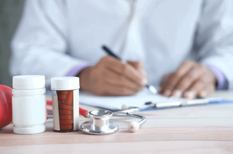 doctor with medicine pills