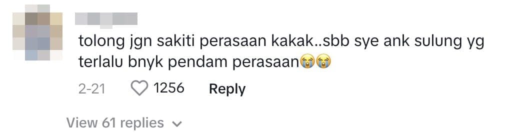 don't hurt the feelings of your eldest sister