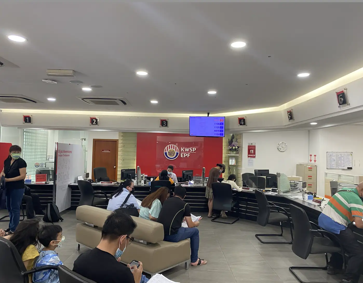 EPF service counter
