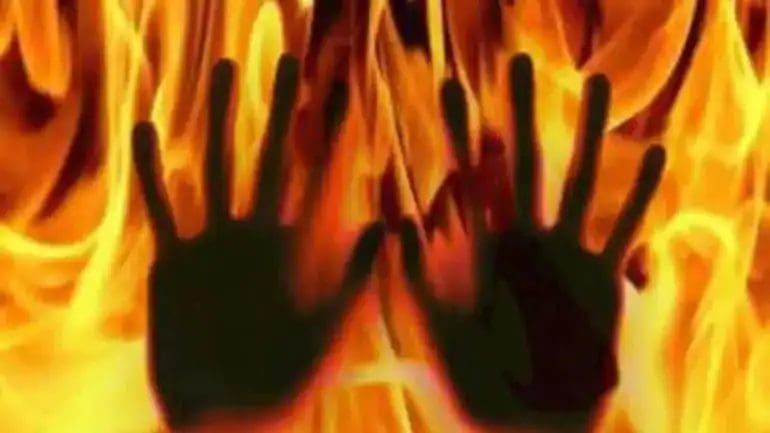set on fire