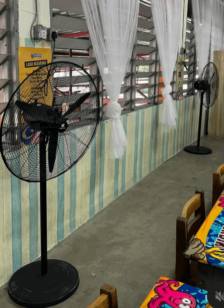 Fans installed in classroom