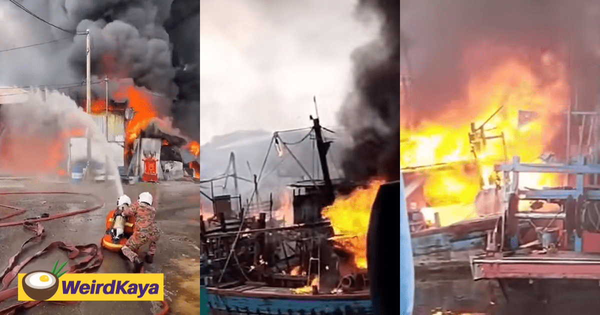 Fire Breaks Out In Sekinchan, Destroying Jetties & Fishing Businesses