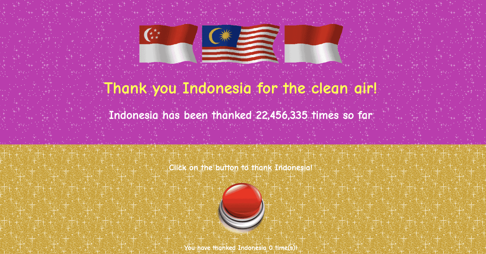 Front page of Parody Site %22ThankYouIndoForTheCleanAir'
