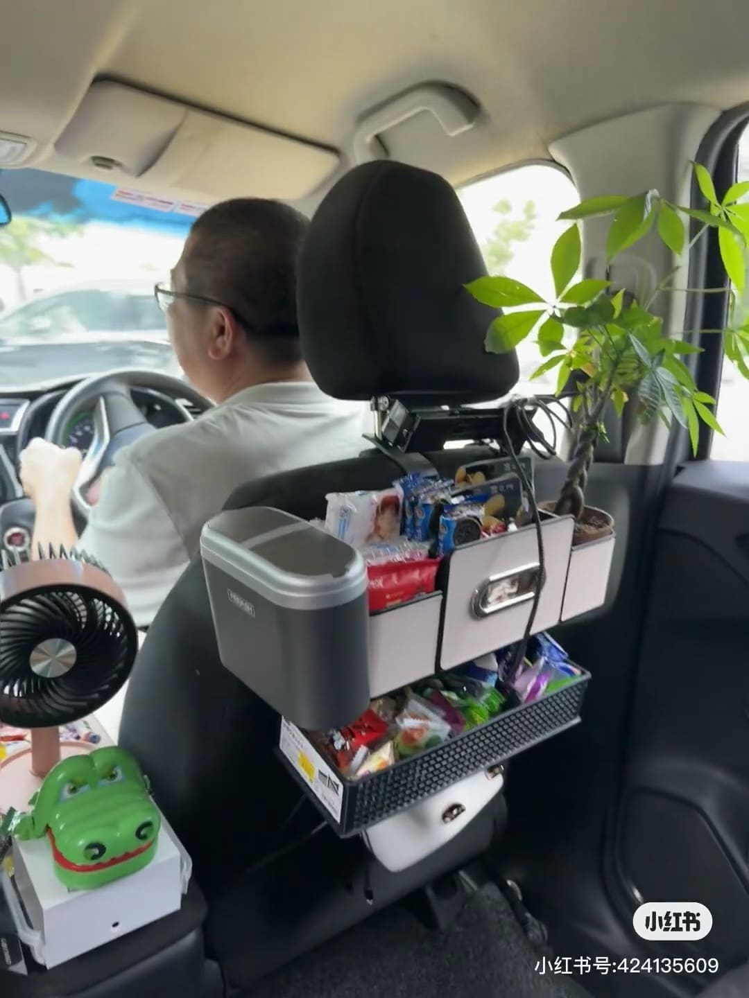 Goodies inside Grab ride in Singapore