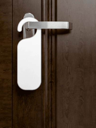 hotel room door