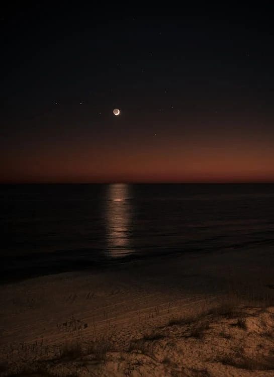 beach side at night