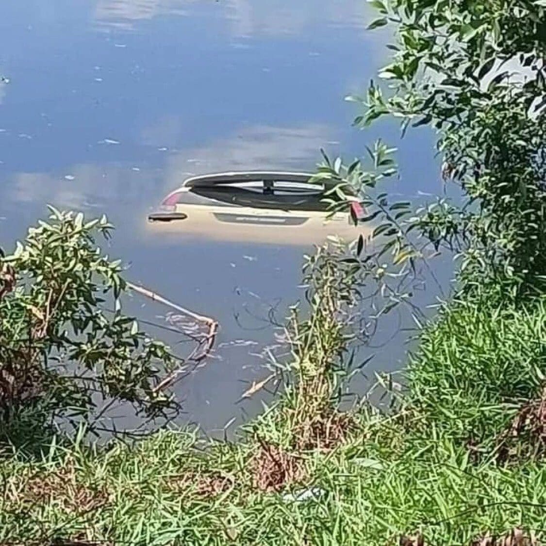 Courageous M'sian Man Jumps Into Lake In Johor To Rescue 3 Car Crash Victims From Drowning car sinking