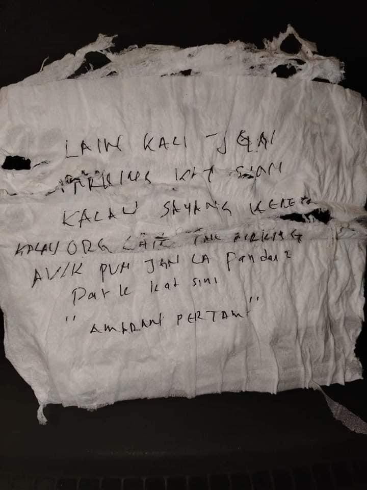 first warning note over parking dispute