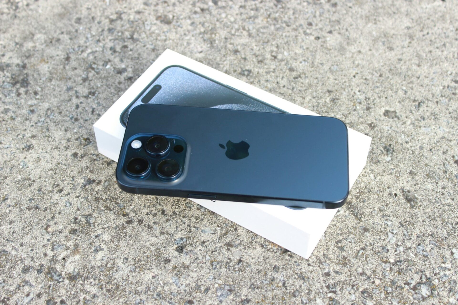iPhone on top of a box