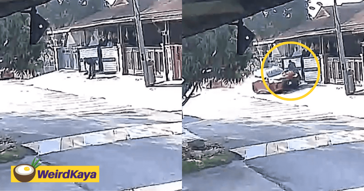 61yo M'sian Man Gets Run Over By Car While Sweeping Outside His Home In Johor