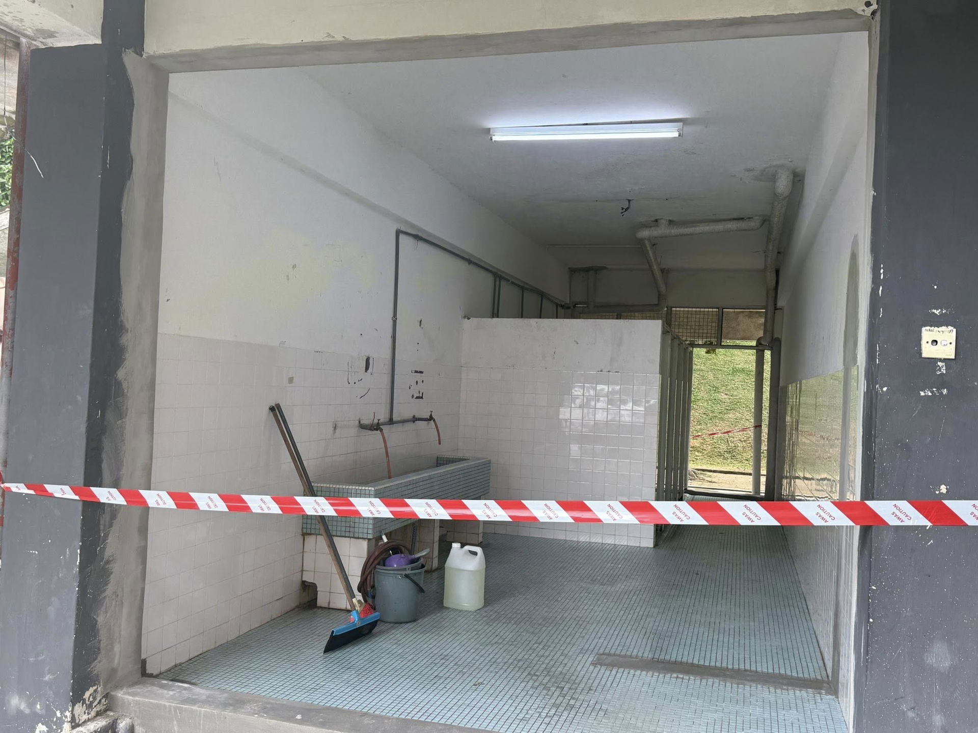 Johor school toilet being demolished