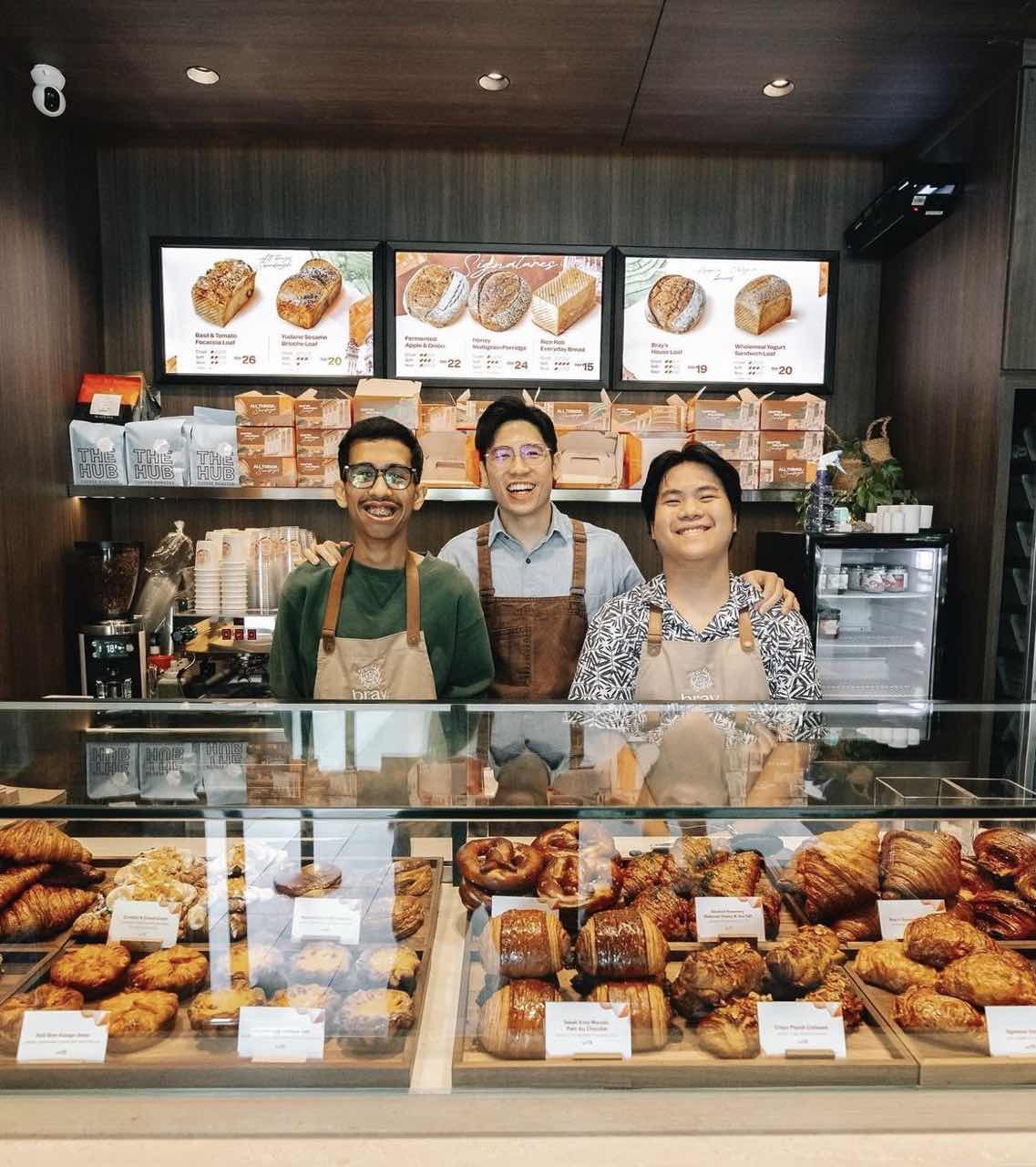 Jonathan with his team members