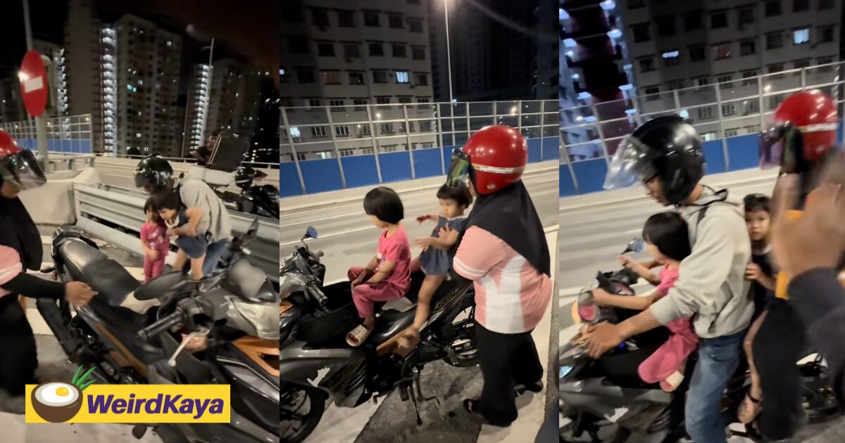 Kind Mechanic Helps M’sian Dad Who Was Stranded With Wife & Kids At 1am After Bike Breaks Down