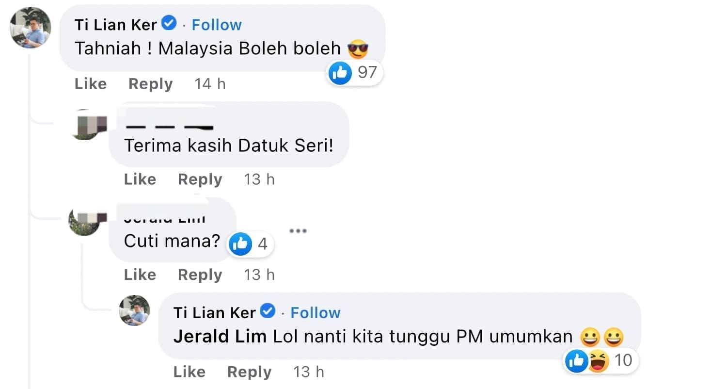M'sians Beg PM For Public Holiday Over Aaron-Wooi Yik's Historic Win