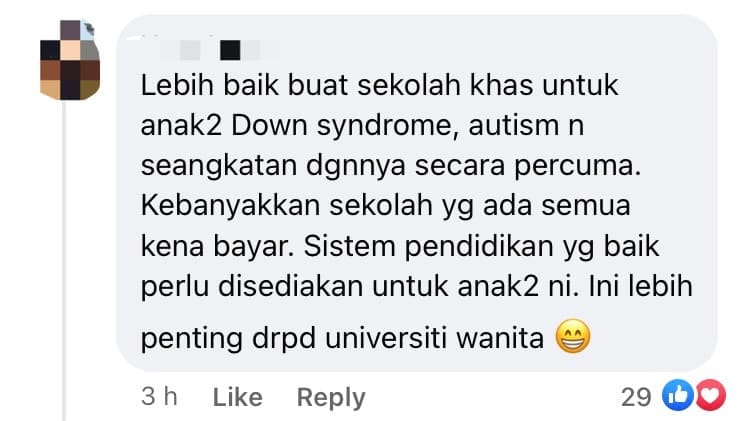MOHE Proposes Establishing Women's University But M'sians Aren't Exactly Thrilled comment 3