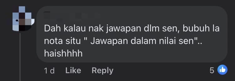 M'sian Student Fails To Score Full Marks As He Wrote RM2 Instead Of 200 Sen comment 4