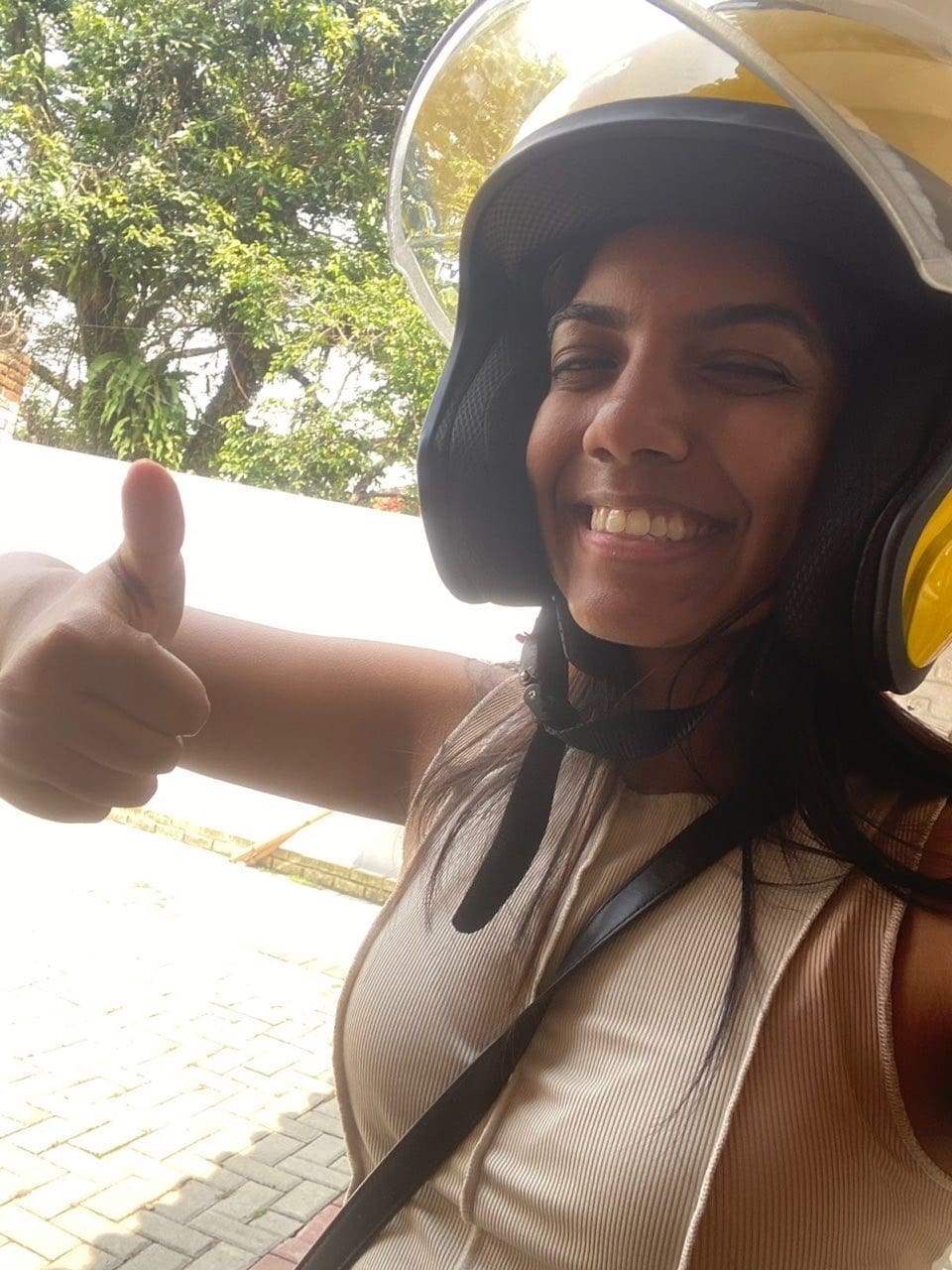 Sonea in her helmet