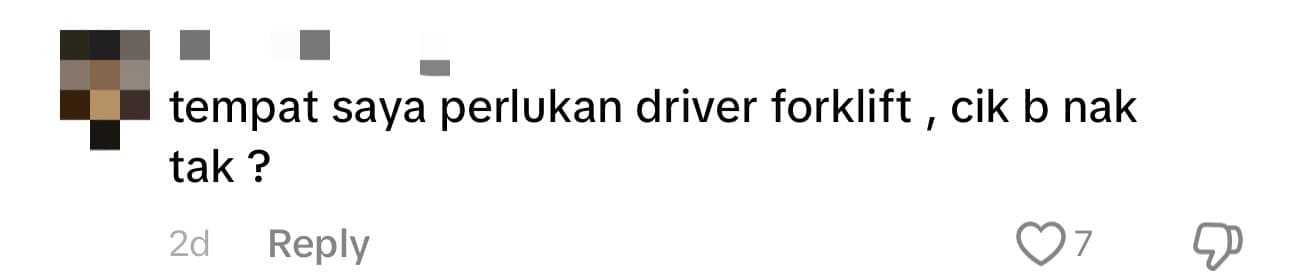 Cik B Leaves Netizens Astonished After Watching Her Drive A Forklift comment 3