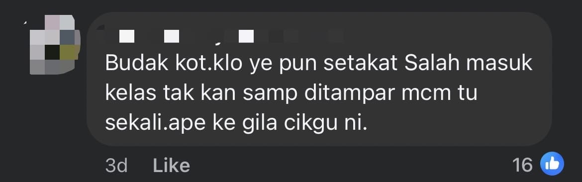 8yo M'sian Boy Allegedly Slapped By Teacher For Getting Into The Wrong Classroom comment 2