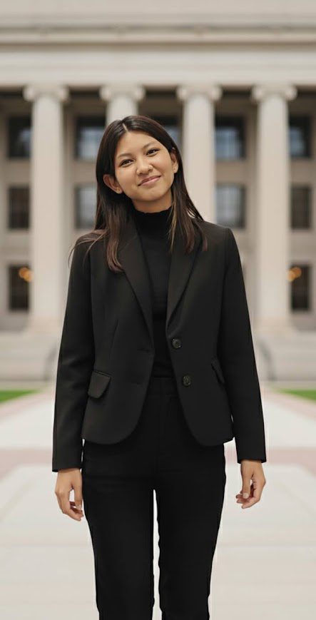 Leia in a suit