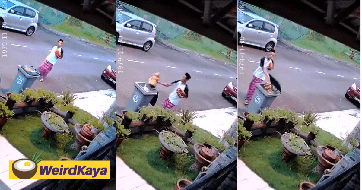 Police on the hunt for man caught throwing Hindu statue into rubbish bin