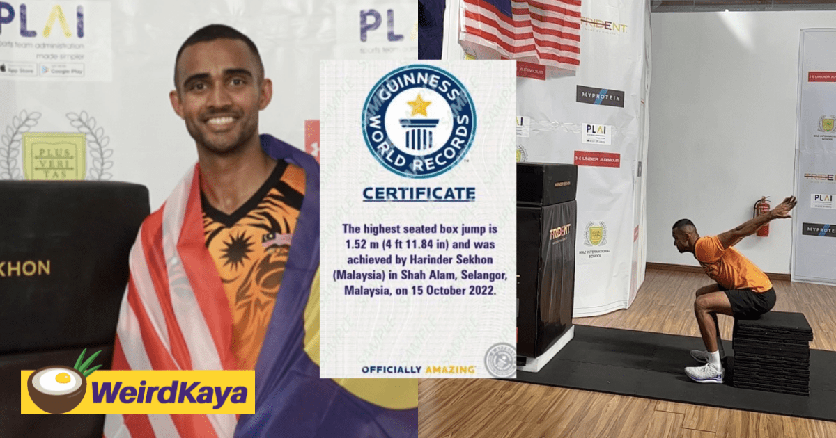 "The Spiderman Asia"- M'sian Athlete Breaks His Second Guinness World Record For Highest Seated Jump