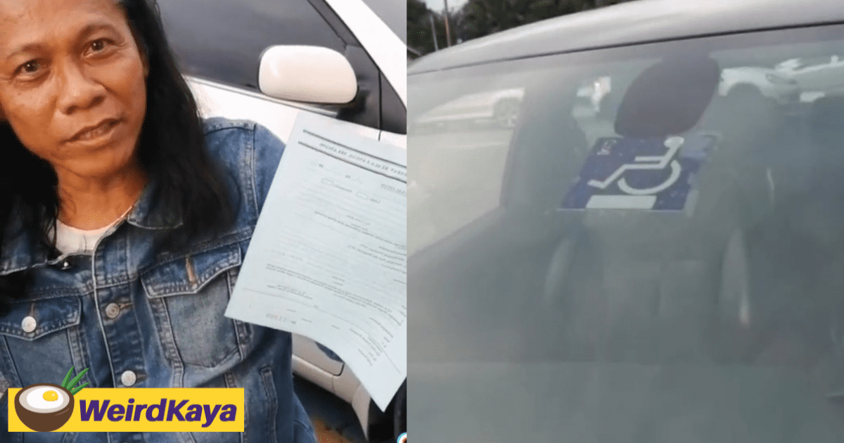 Disabled M'sian Man Fined RM20 For Parking His Car In OKU Parking Spot