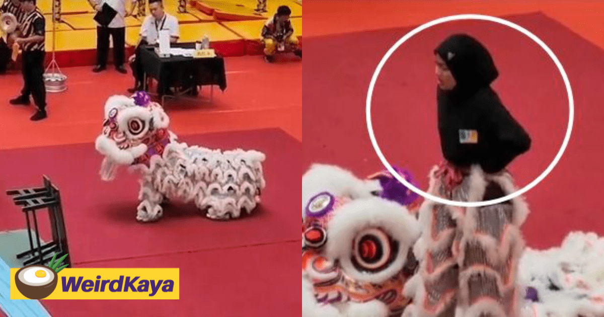 "1Malaysia Forever" — M'sians Wowed By Malay Girl Performing Lion Dance Alongside Chinese Partner