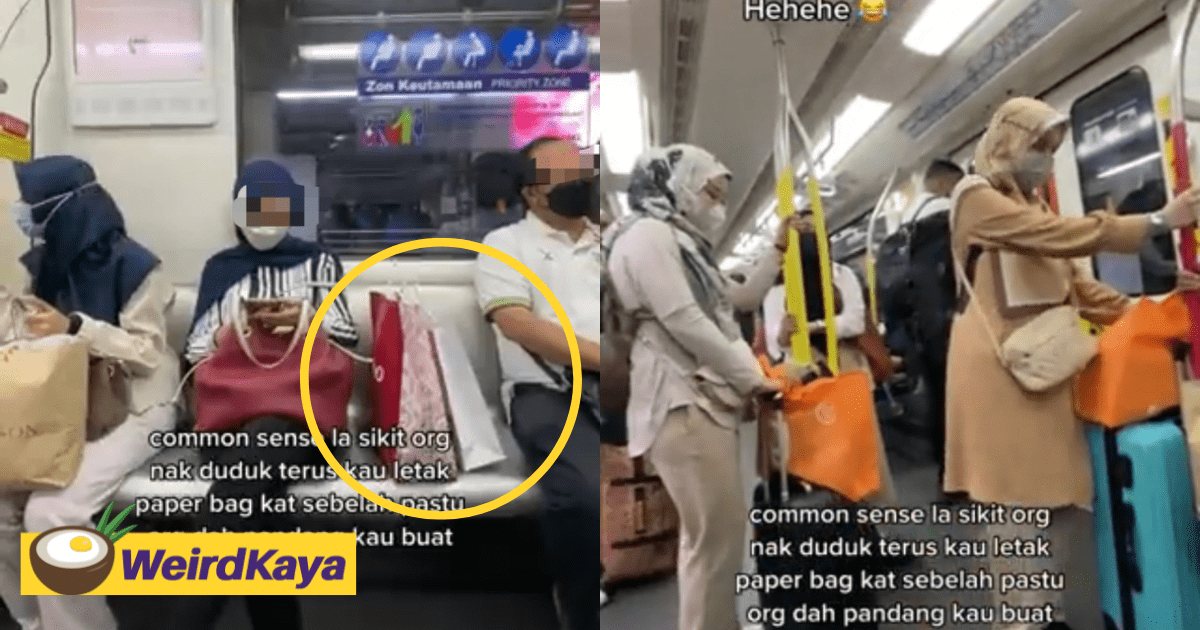 M'sian LRT User 'Chopes' Seats With Multiple Bags, Gets Called Out For Her Selfishness