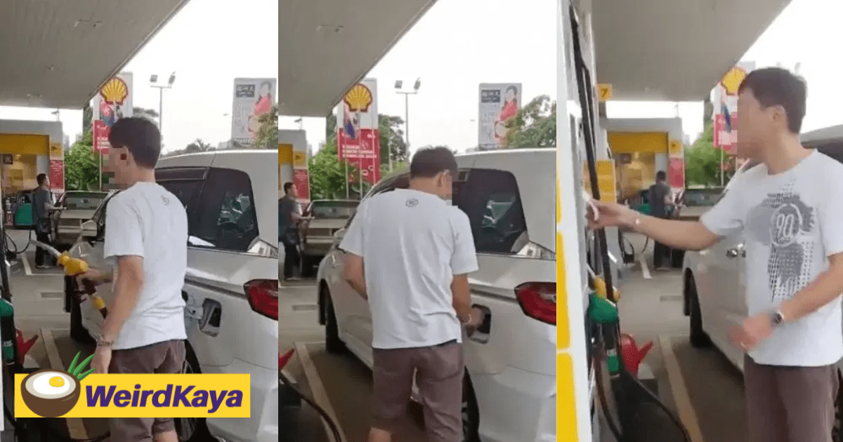 "But I'm Malaysian!" — Man Caught Pumping RON95 Petrol Into SG-Registered Car In JB, Tries To Argue Way Out