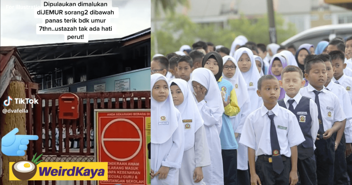 M'sian Woman Claims Son Was Forced To Stand Under The Sun For Being Late To School By 10 Mins