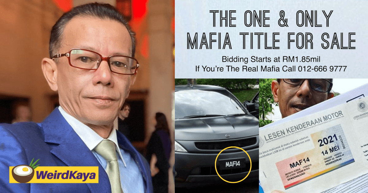 M'sian Actor Looking To Sell 'MAF14' License Plate, Bidding Amount Starts At RM1.85 Million