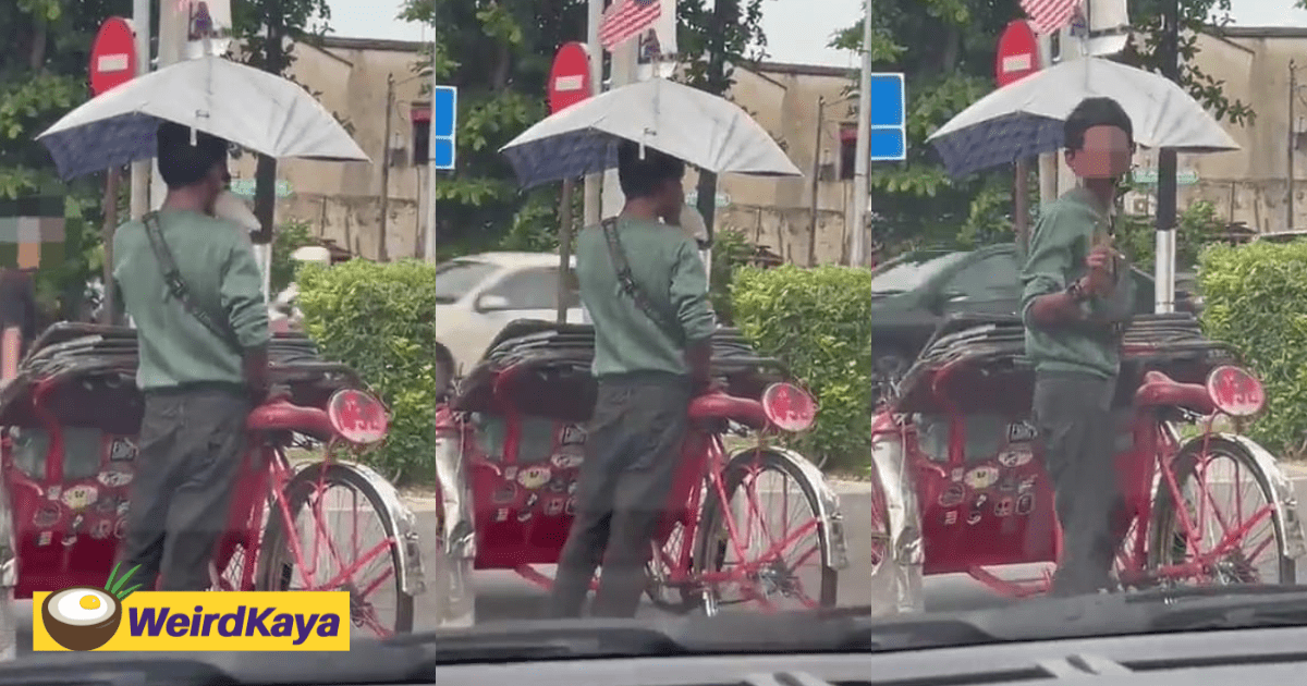 Penang Trishaw Rider Caught Allegedly Sniffing Glue In Viral Video