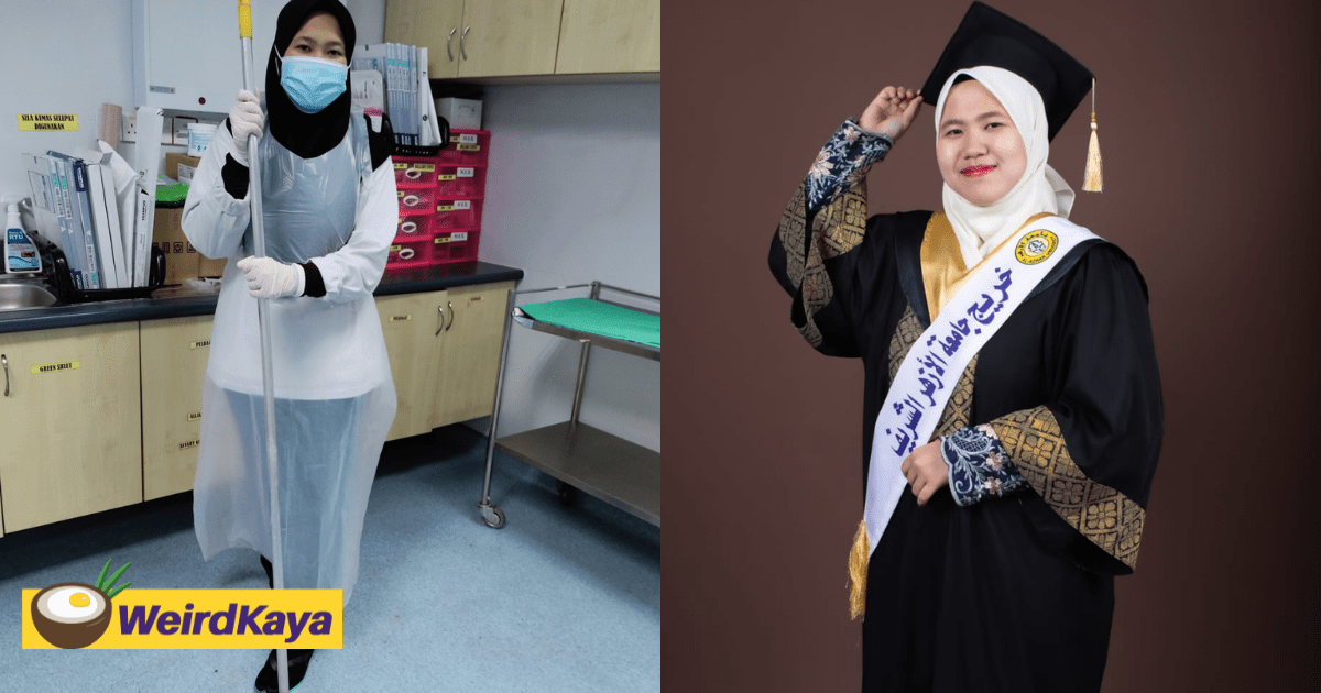 M'sian Woman Who Was Despised For Working As A Cleaner Graduates From Top Egyptian Uni