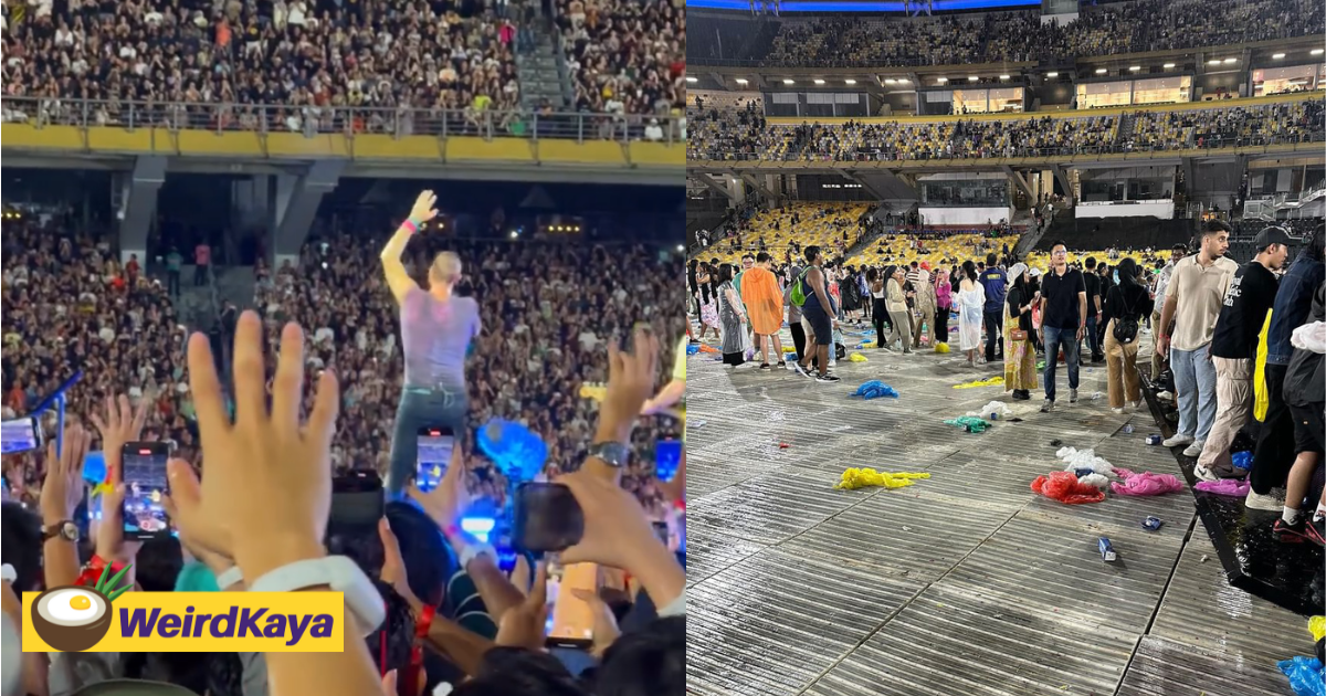 Coldplay's M'sia Concert Rock Zone Scattered With Raincoats After Rainy Night, Despite Incredible Show