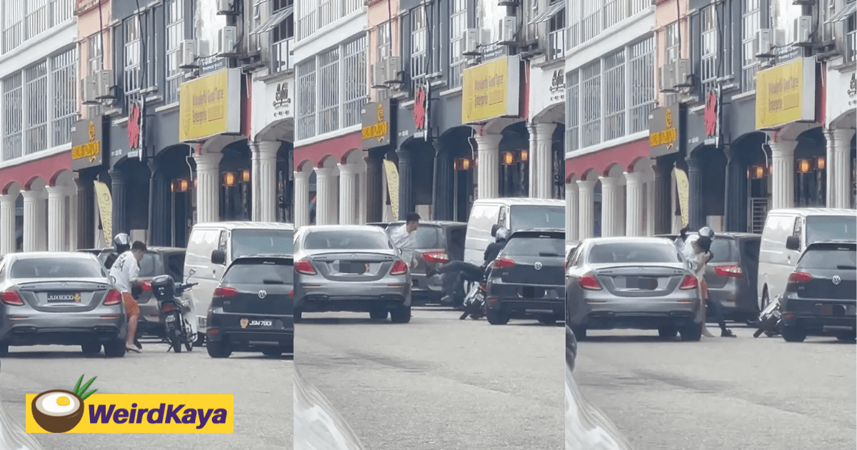 M'sian Man And Officer Throw Punches Over Parking Summon In Johor