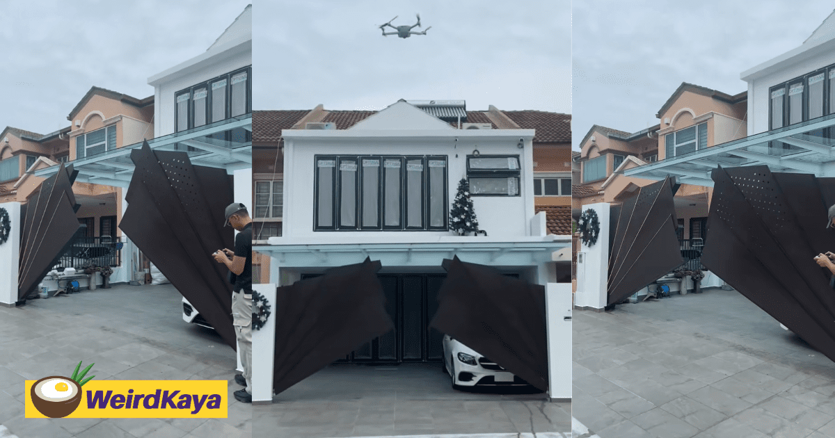 M’sians Tickled By Viral Winged-Shaped Automatic Gate, Say They’d Be Late To Work