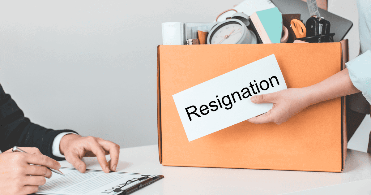 resignation box