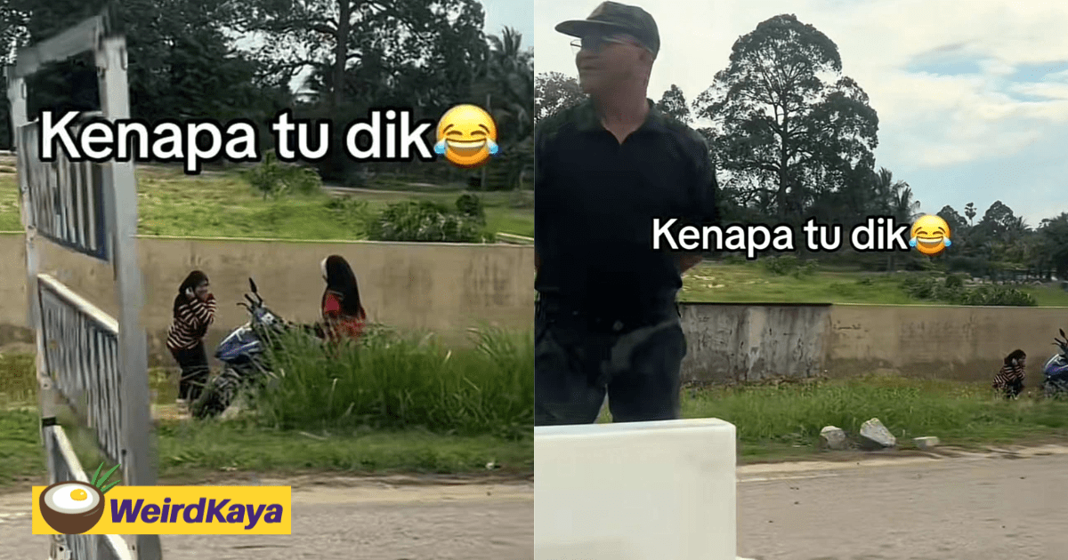 M'sian Police Ask Two Female Kids Who Illegally Brought Motorcycle To Squat By The Road
