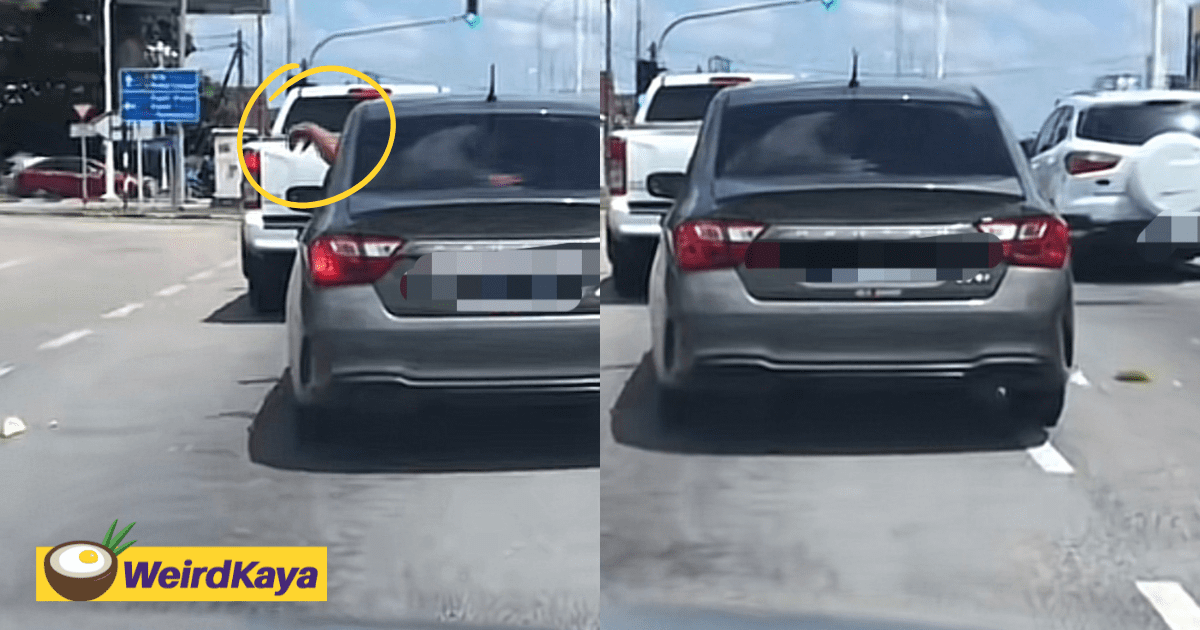 "No Manners" - M'sian Caught Dumping Durian Skins Onto Road From Car Window In Kelantan
