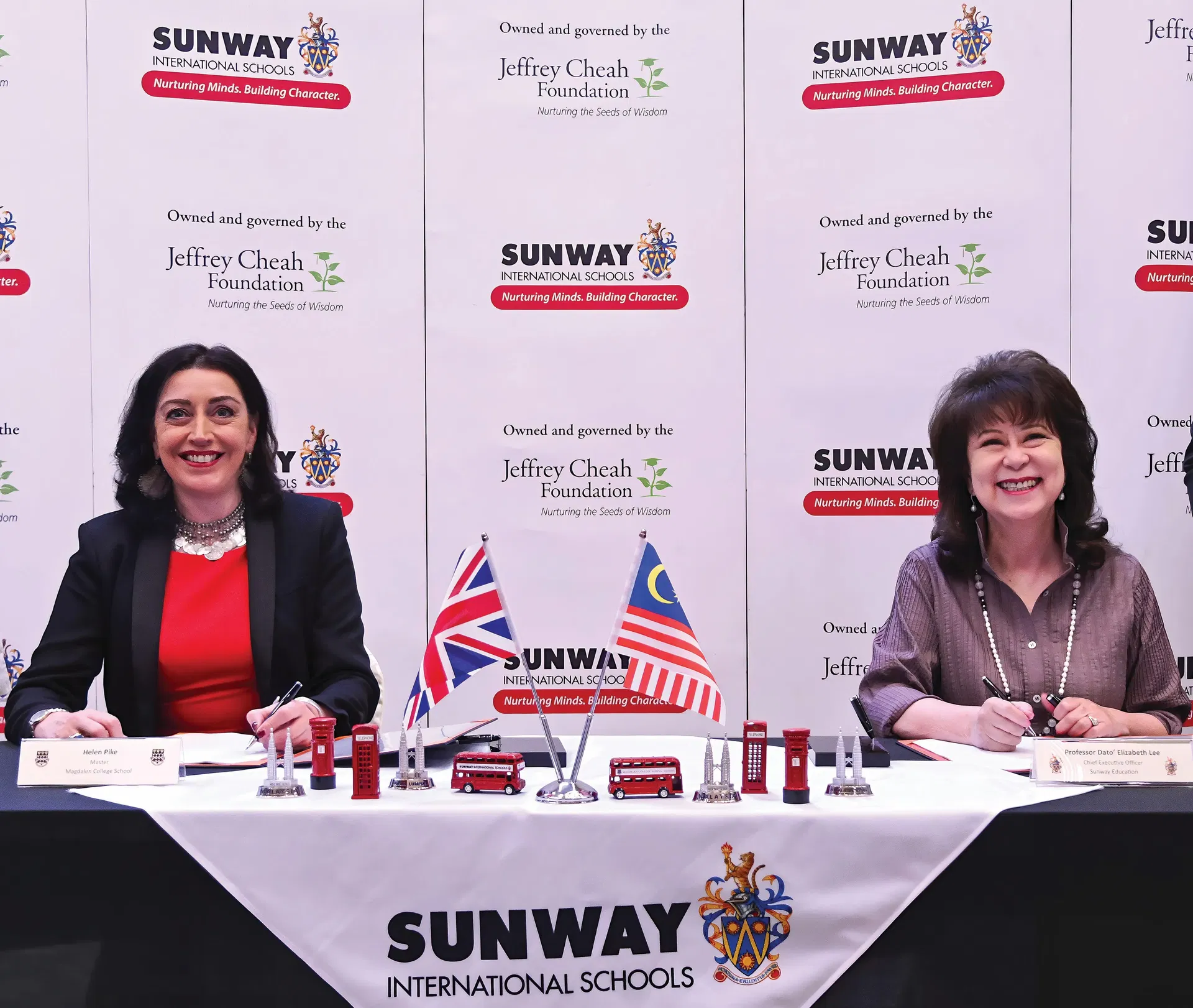 Magdalen College School Oxford Master, Ms. Helen Pike and Group CEO of Sunway Education, Professor Dato' Elizabeth Lee