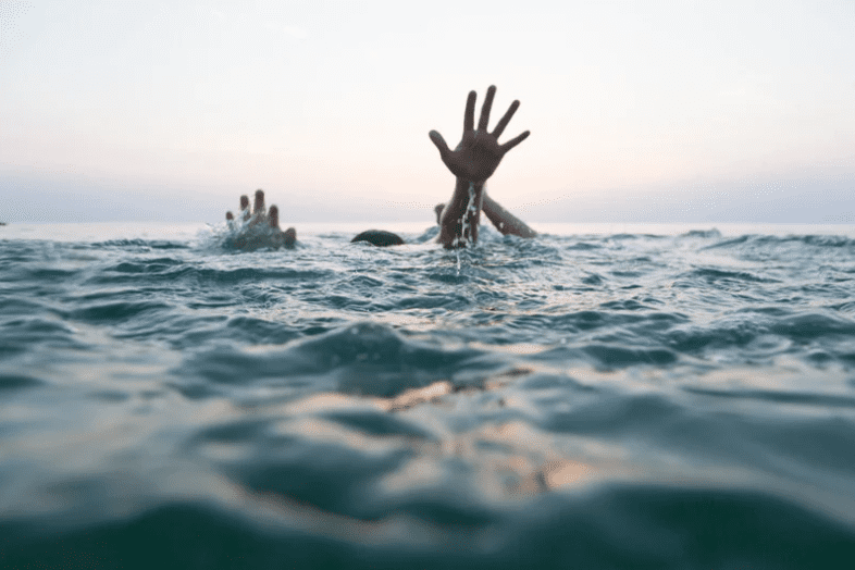 Man drowning
