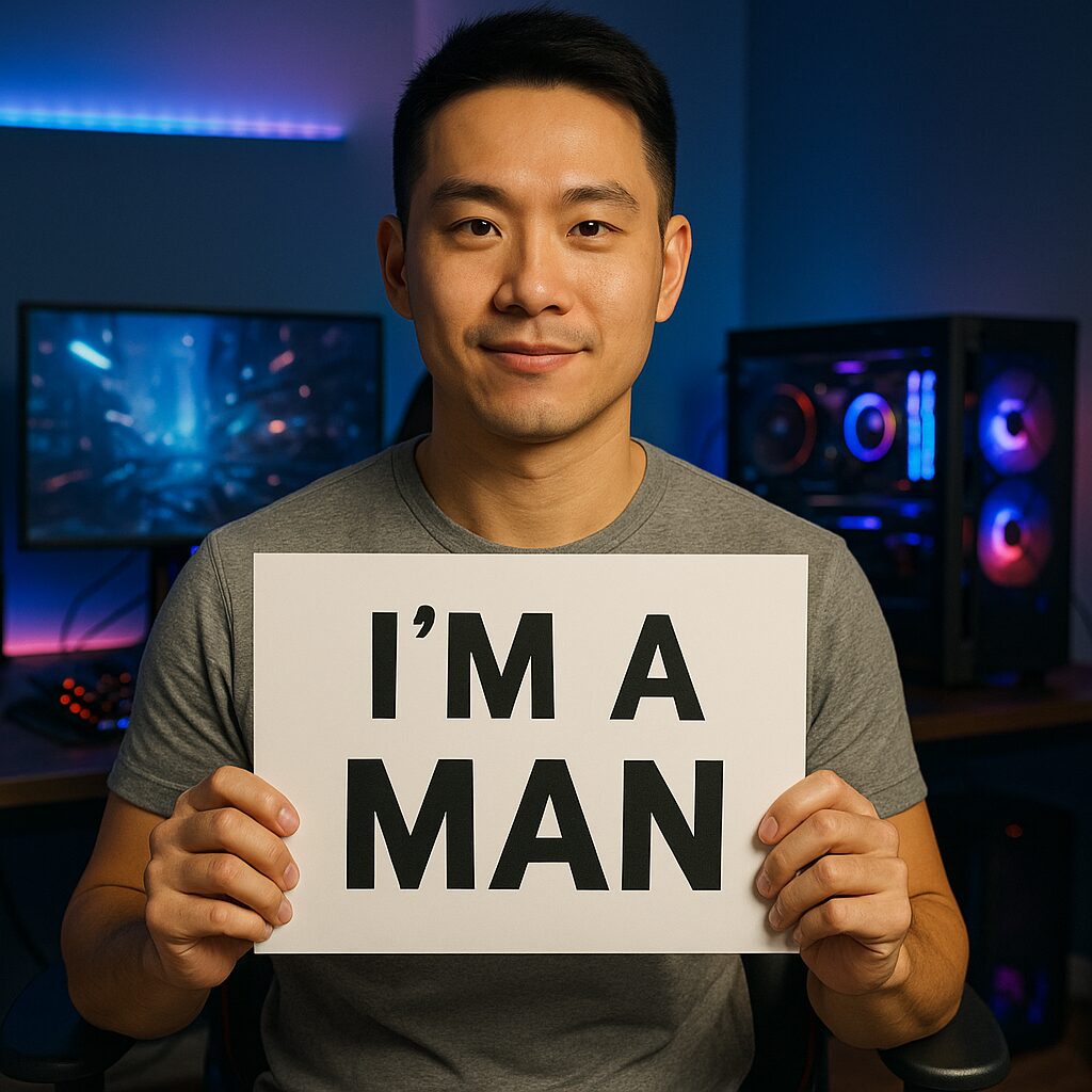 man holding a board