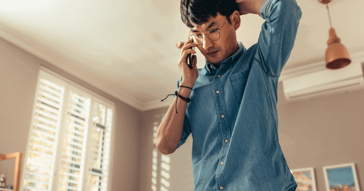 man talking in phone