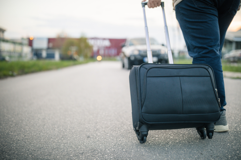 man with luggage