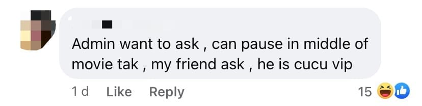 many poke fun at TGV movie restart at GSC facebook page comment 05