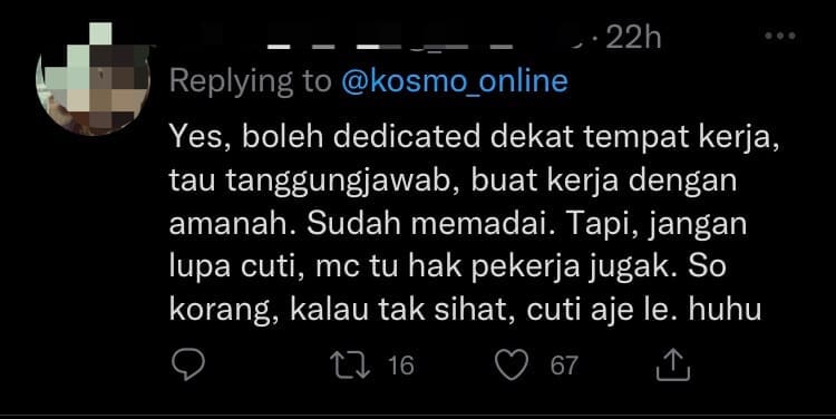 "Not Worth It" — Ex-TNB Staff Boasts About Not Taking MC For 34 Years, Netizens Less Than Enthusiastic comment 2